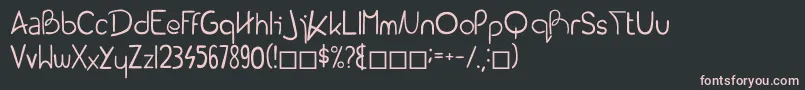 フォントEarth1.0.0.40 – 黒い背景にピンクのフォント