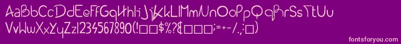Earth1.0.0.40 Font – Pink Fonts on Purple Background