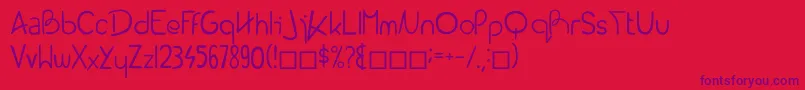 Earth1.0.0.40 Font – Purple Fonts on Red Background