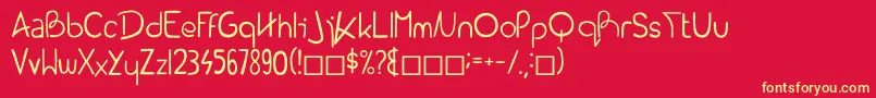 Earth1.0.0.40 Font – Yellow Fonts on Red Background