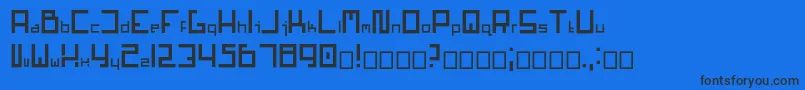 Шрифт Mars1.0.0.6 – чёрные шрифты на синем фоне