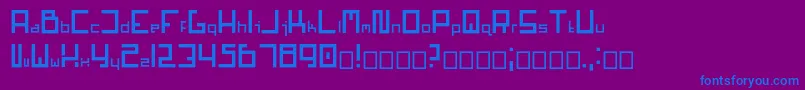 フォントMars1.0.0.6 – 紫色の背景に青い文字