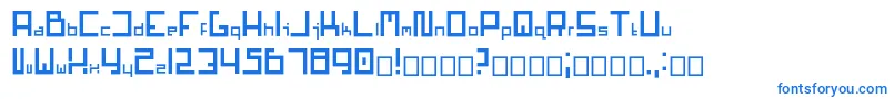 フォントMars1.0.0.6 – 白い背景に青い文字