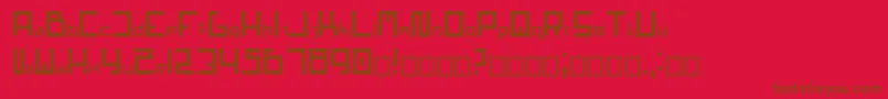 フォントMars1.0.0.6 – 赤い背景に茶色の文字