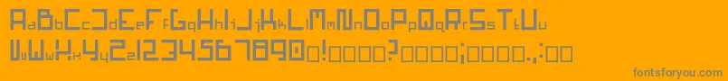 フォントMars1.0.0.6 – オレンジの背景に灰色の文字