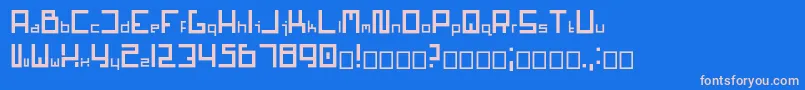 フォントMars1.0.0.6 – ピンクの文字、青い背景