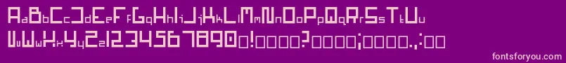 Mars1.0.0.6-Schriftart – Rosa Schriften auf violettem Hintergrund