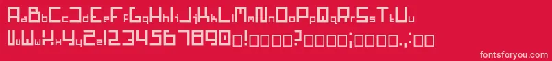 フォントMars1.0.0.6 – 赤い背景にピンクのフォント