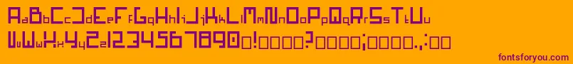 フォントMars1.0.0.6 – オレンジの背景に紫のフォント