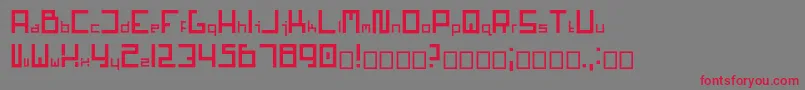 フォントMars1.0.0.6 – 赤い文字の灰色の背景