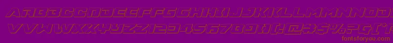 Supercommando3Dital Font – Brown Fonts on Purple Background