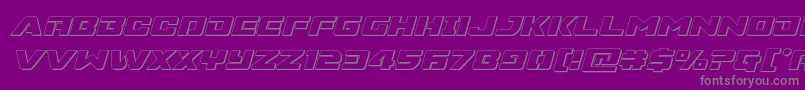 Шрифт Supercommando3Dital – серые шрифты на фиолетовом фоне