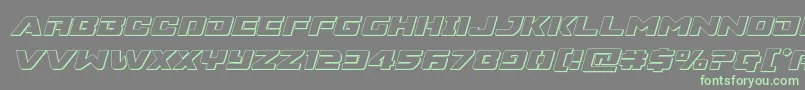 Supercommando3Dital Font – Green Fonts on Gray Background