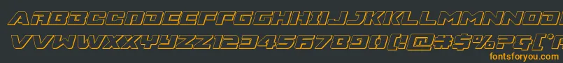 Supercommando3Dital Font – Orange Fonts on Black Background