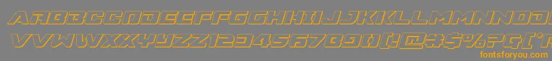 Supercommando3Dital Font – Orange Fonts on Gray Background