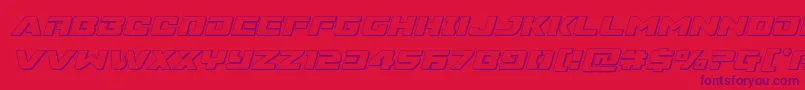 Supercommando3Dital Font – Purple Fonts on Red Background