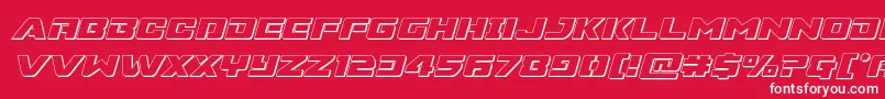 Supercommando3Dital Font – White Fonts on Red Background