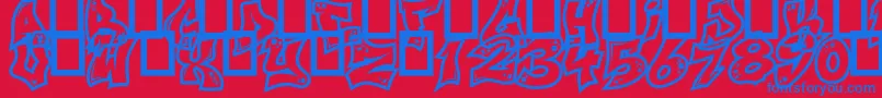 NextCustom Font – Blue Fonts on Red Background