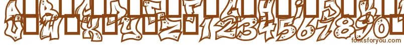 Шрифт NextCustom – коричневые шрифты на белом фоне