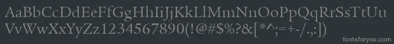 Шрифт ItcLegacySerifLtBook – серые шрифты на чёрном фоне