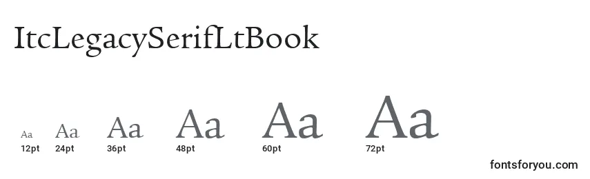 Größen der Schriftart ItcLegacySerifLtBook