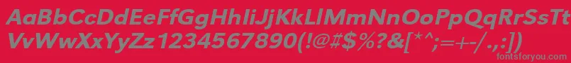 UrwgrotesktmedwidOblique Font – Gray Fonts on Red Background