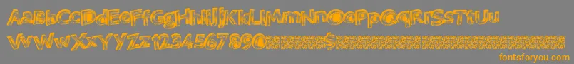 Vegasneon Font – Orange Fonts on Gray Background