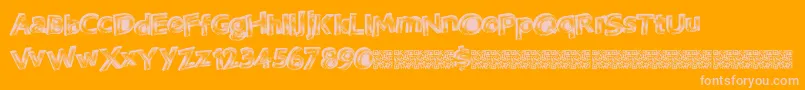 Vegasneon Font – Pink Fonts on Orange Background