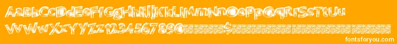 Vegasneon Font – White Fonts on Orange Background