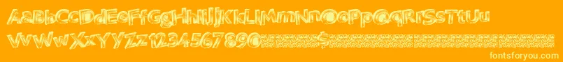 Vegasneon Font – Yellow Fonts on Orange Background