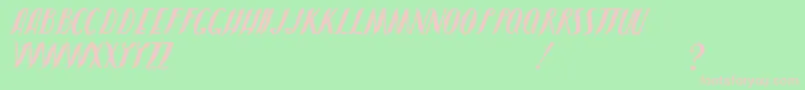 JmhShadow Font – Pink Fonts on Green Background