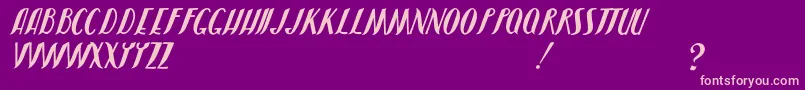 JmhShadow Font – Pink Fonts on Purple Background