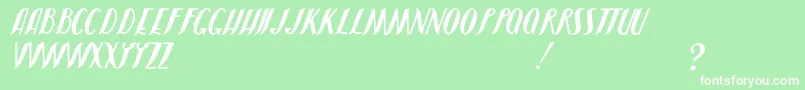 JmhShadow Font – White Fonts on Green Background
