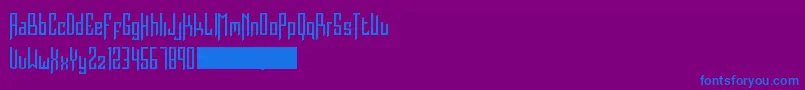 Burdeles Font – Blue Fonts on Purple Background