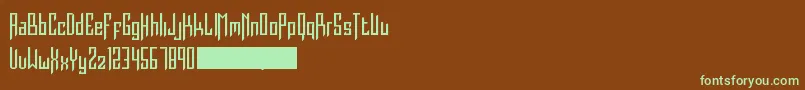 Burdeles Font – Green Fonts on Brown Background