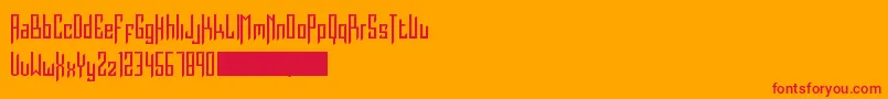 Burdeles Font – Red Fonts on Orange Background