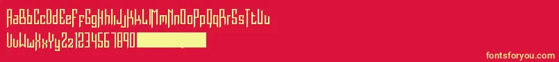 Burdeles Font – Yellow Fonts on Red Background