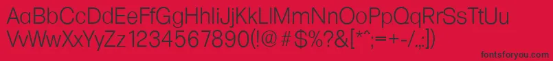 FormulaserialLightRegular Font – Black Fonts on Red Background