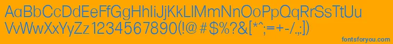 FormulaserialLightRegular Font – Blue Fonts on Orange Background