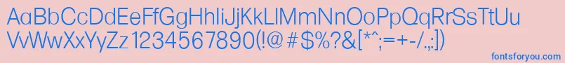 FormulaserialLightRegular Font – Blue Fonts on Pink Background