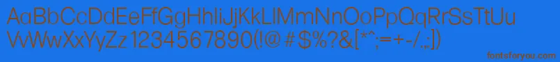 FormulaserialLightRegular Font – Brown Fonts on Blue Background