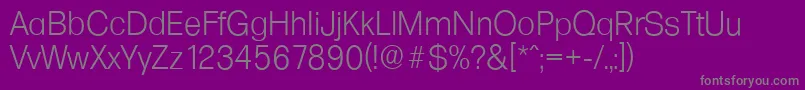 FormulaserialLightRegular Font – Gray Fonts on Purple Background