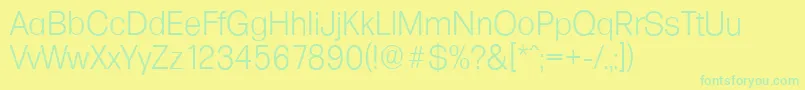 FormulaserialLightRegular Font – Green Fonts on Yellow Background