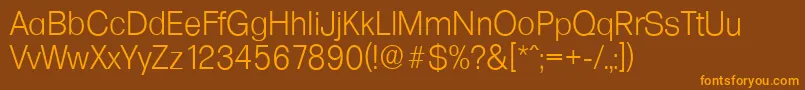 FormulaserialLightRegular Font – Orange Fonts on Brown Background