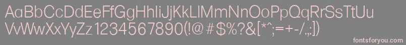 FormulaserialLightRegular Font – Pink Fonts on Gray Background