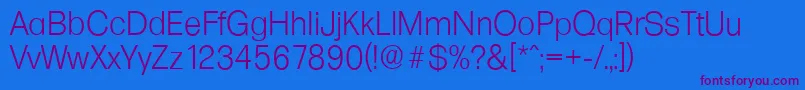 FormulaserialLightRegular Font – Purple Fonts on Blue Background