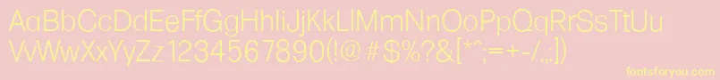 FormulaserialLightRegular Font – Yellow Fonts on Pink Background