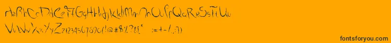 SmudgedAlphabet-Schriftart – Schwarze Schriften auf orangefarbenem Hintergrund