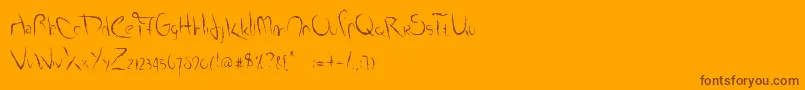 Weitere Informationen zur SmudgedAlphabet-Schriftart SmudgedAlphabet-Schriftart – Braune Schriften auf orangefarbenem Hintergrund