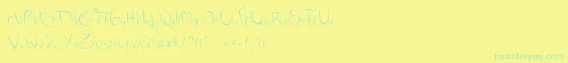 En savoir plus sur la police SmudgedAlphabet Police SmudgedAlphabet – polices vertes sur fond jaune